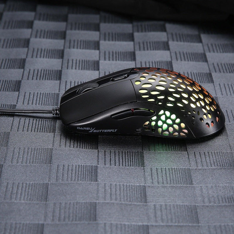 Mouse Com Fio, Dareu EM907, 6 Botões, 6400DPI, 60g, RGB - Honor Tech