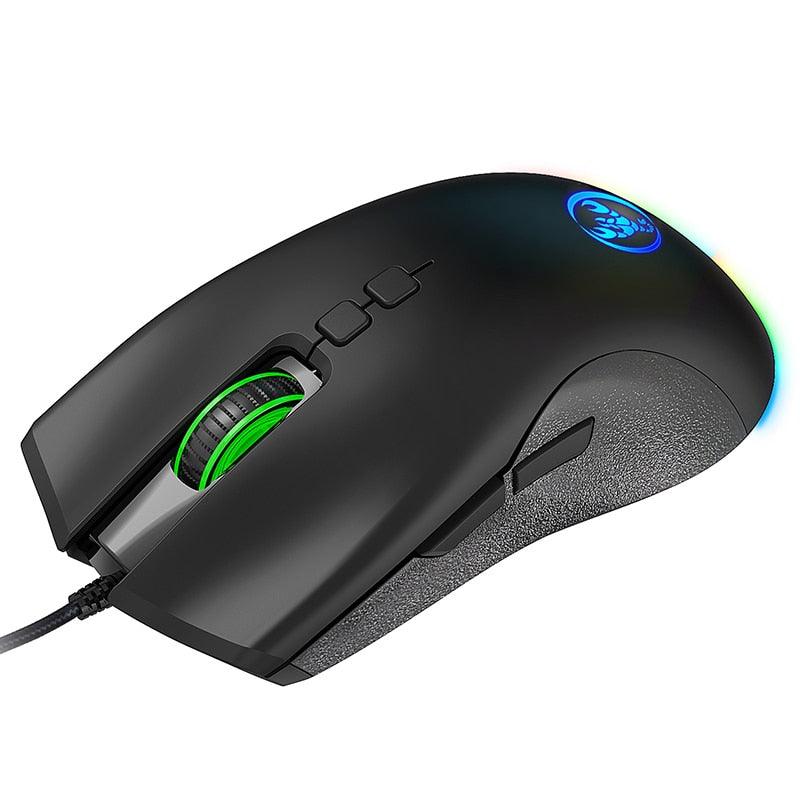 Mouse Com Fio, HXSJ A883, 6400DPI, 7 Botões, RGB - Honor Tech