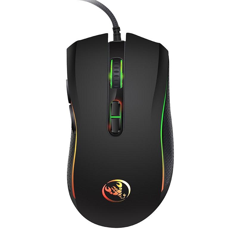 Mouse Com Fio, HXSJ A869, 7 Botões, 3200DPI, RGB - Honor Tech