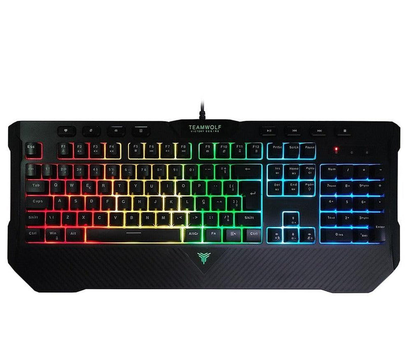 Teclado Semi Mecânico, TeamWolf GK200, RGB - Honor Tech