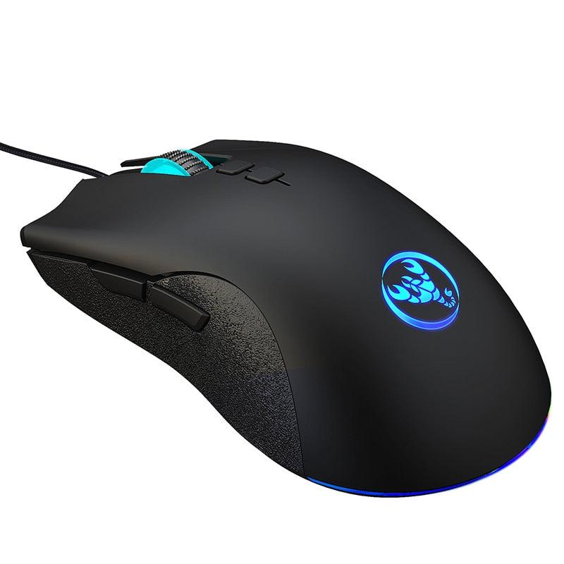 Mouse Com Fio, HXSJ A883, 6400DPI, 7 Botões, RGB - Honor Tech