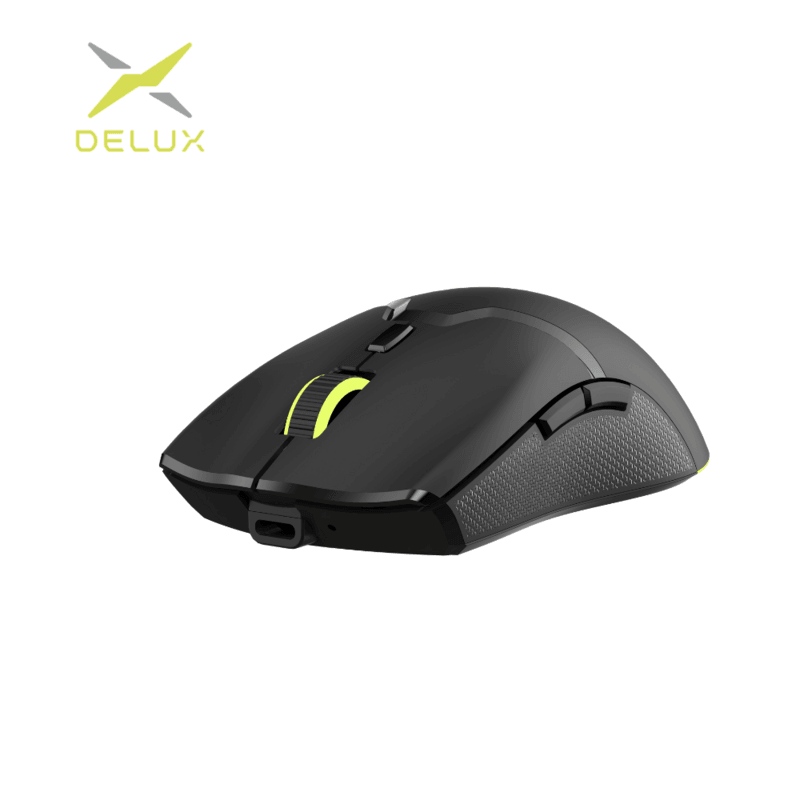 Mouse Sem Fio, Delux M800, PMW3335, 16000DPI, 70g, RGB - Honor Tech