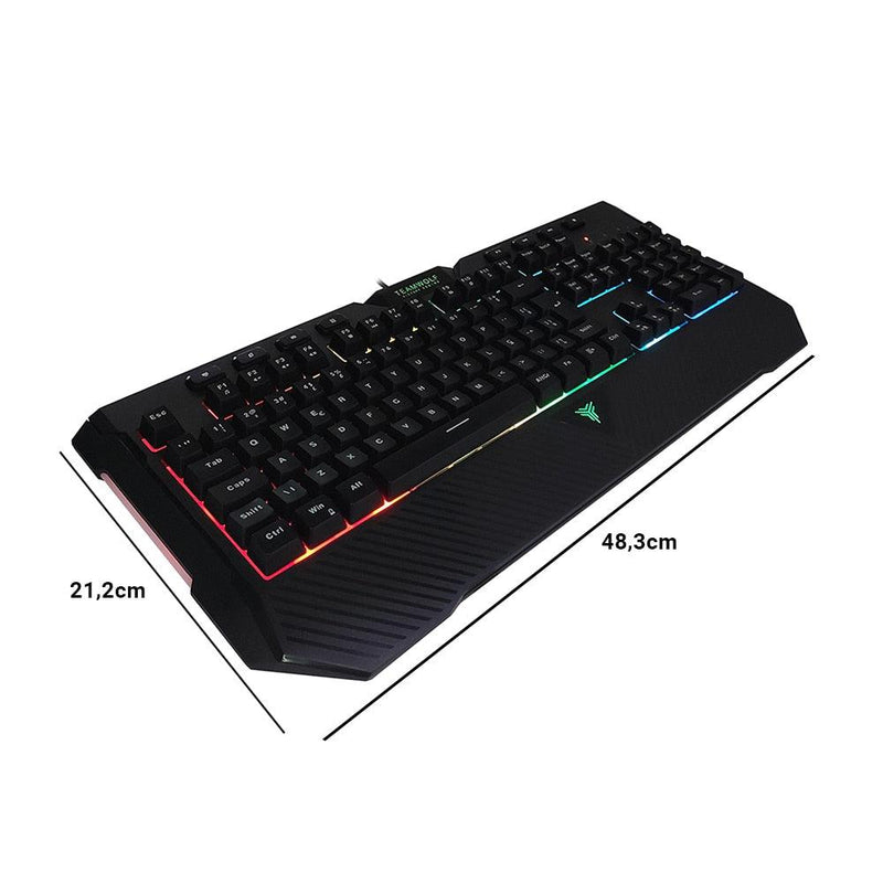 Teclado Semi Mecânico, TeamWolf GK200, RGB - Honor Tech